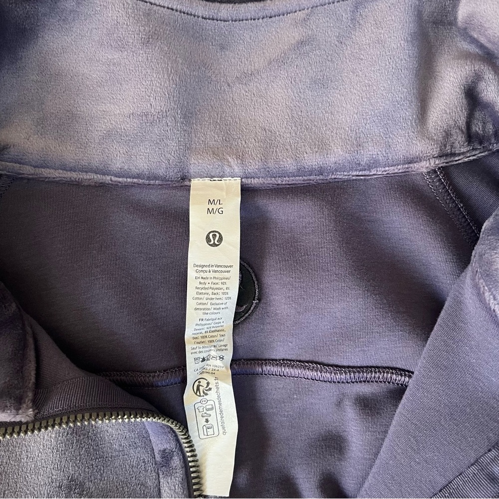 lululemon athletica velvet Half-Zip Scuba Hoodie in Purple - Picture 5 of 7